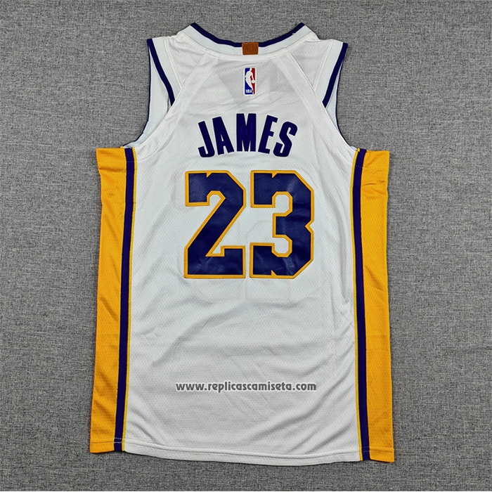 Camiseta Nino Los Angeles Lakers LeBron James NO 23 Association Blanco